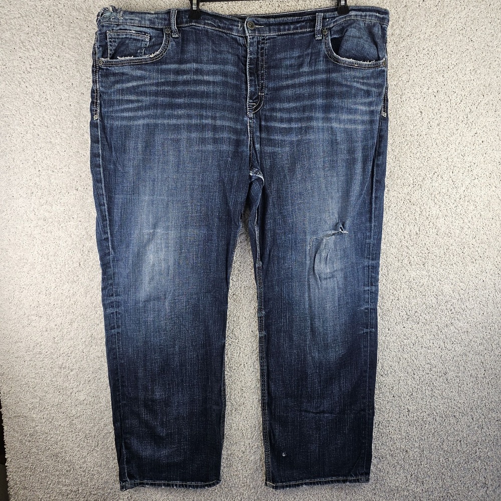 BKE Seth Stretch Straight Leg Distressed Worn Men's Jeans Size 46 50x32.5